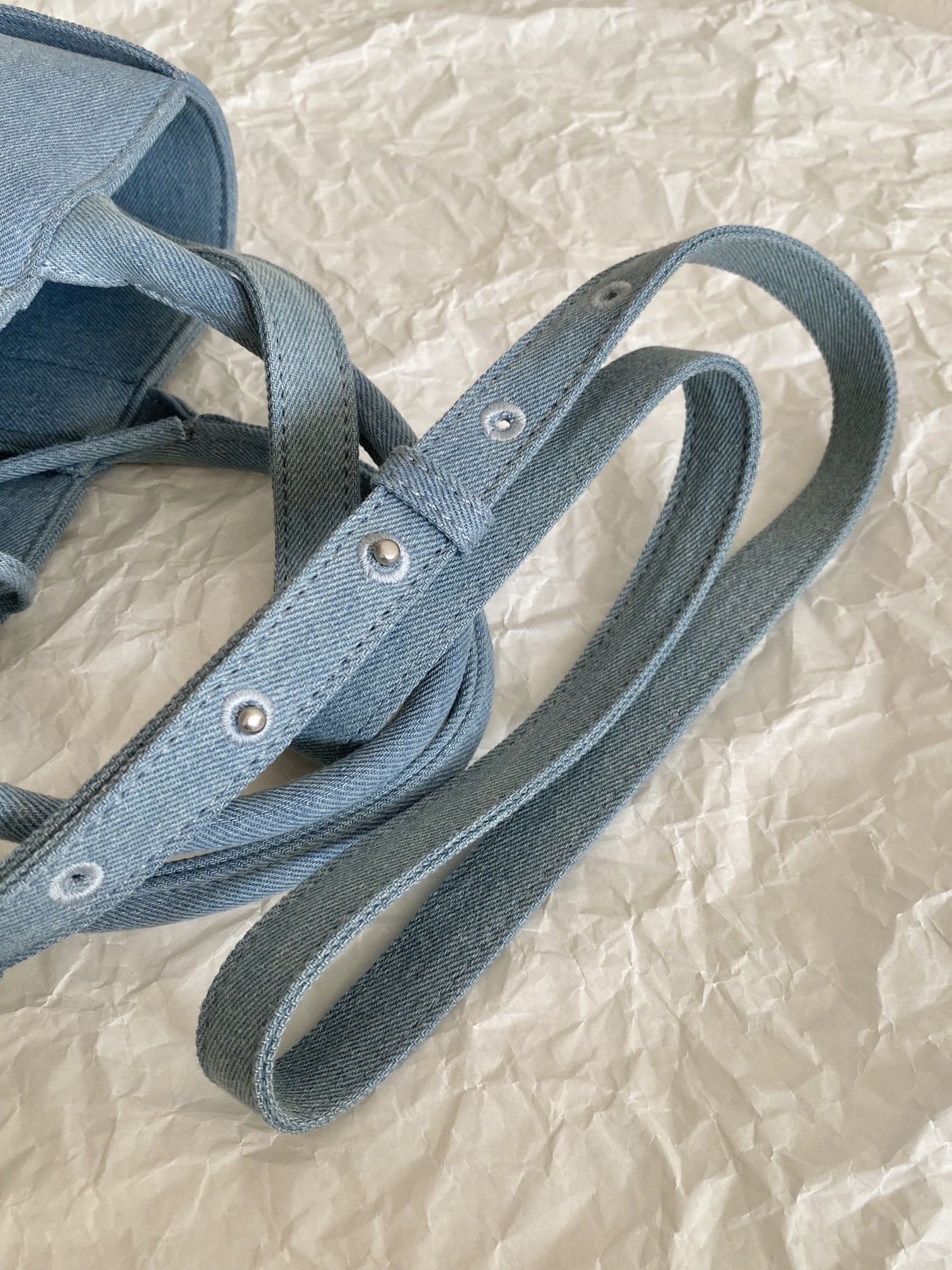 B0tt*ga Ven*ta Mini Arco Tote Bag Blue For Women 9.8in/25cm