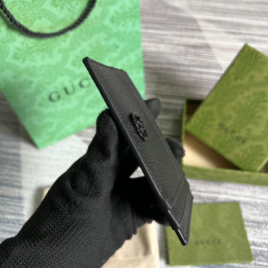 Gvc*1 GG Marmont Card Case Black For Men 4.7in/12cm ‎‎‎722734 1T56F 1000