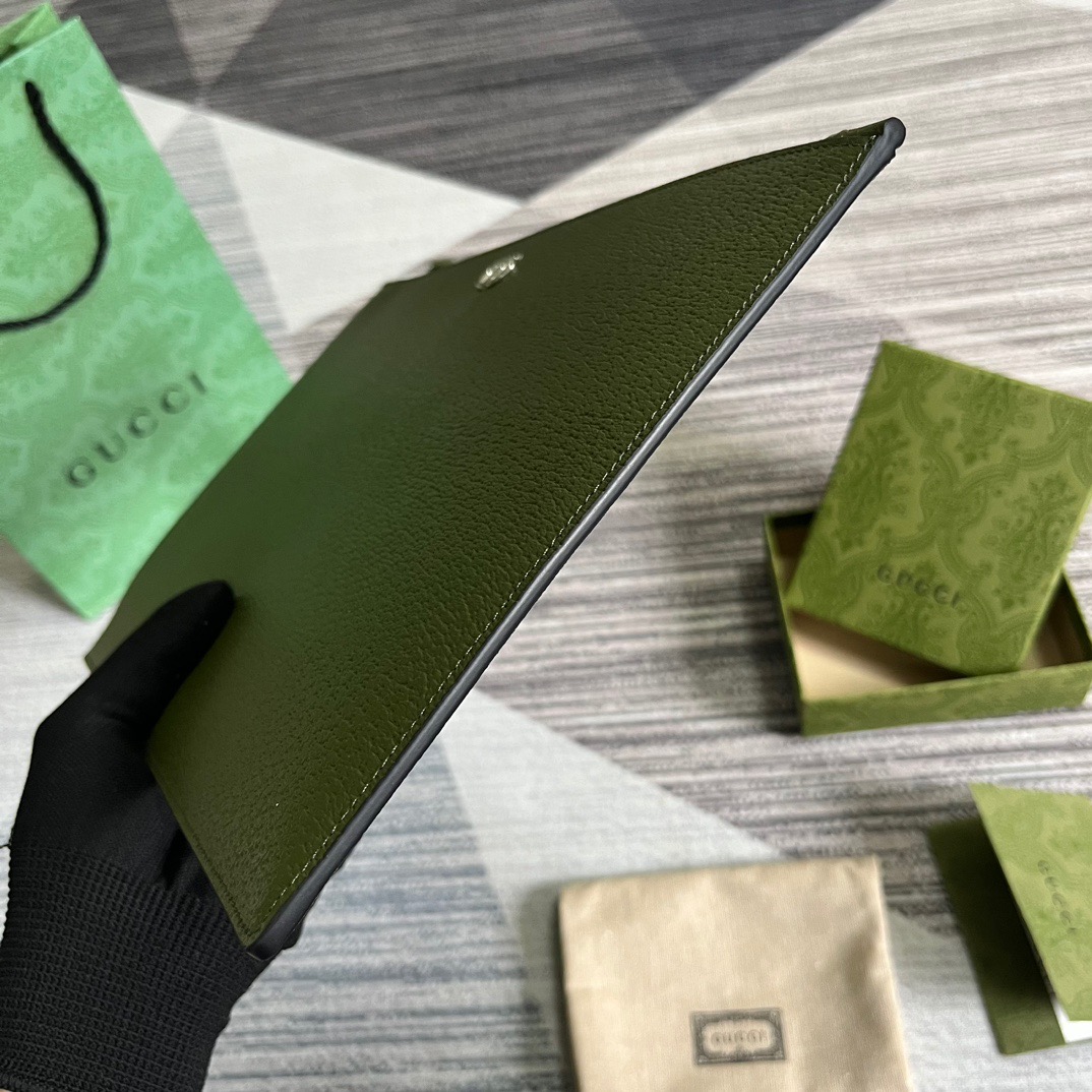 Gvc*1 GG Marmont Pouch Green For Men 12in/30.5cm 475317 DJ20F 3352