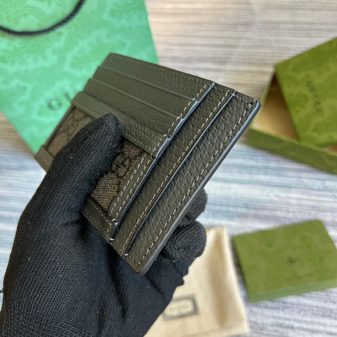 Gvc*1 Ophidia Card Case Svp*me Canvas Grey For Men 4.7in/12cm 732018 UULBN 1244