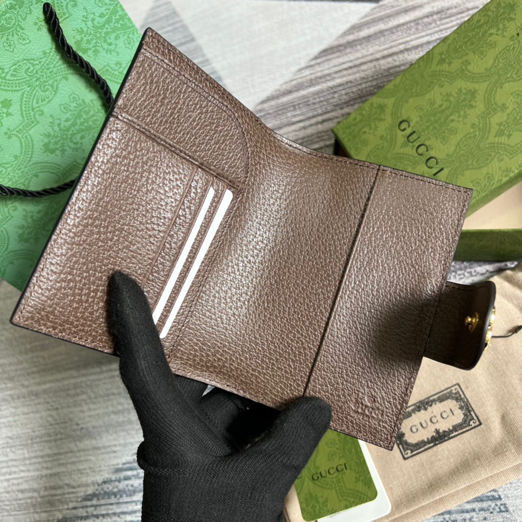 Gvc*1 Ophidia GG Passport Case Svp*me Canvas Beige For Women 5.7in/14.5cm 598914 96IWG 8745