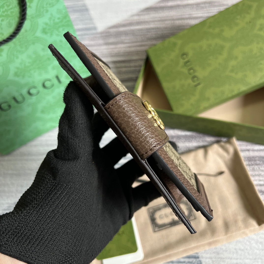 Gvc*1 Ophidia GG Passport Case Svp*me Canvas Beige For Women 5.7in/14.5cm 598914 96IWG 8745