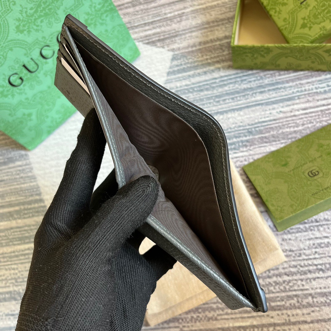 Gvc*1 Ophidia Wallet Svp*me Canvas Grey For Men 4in/10cm ‎732016 UULBN 1244