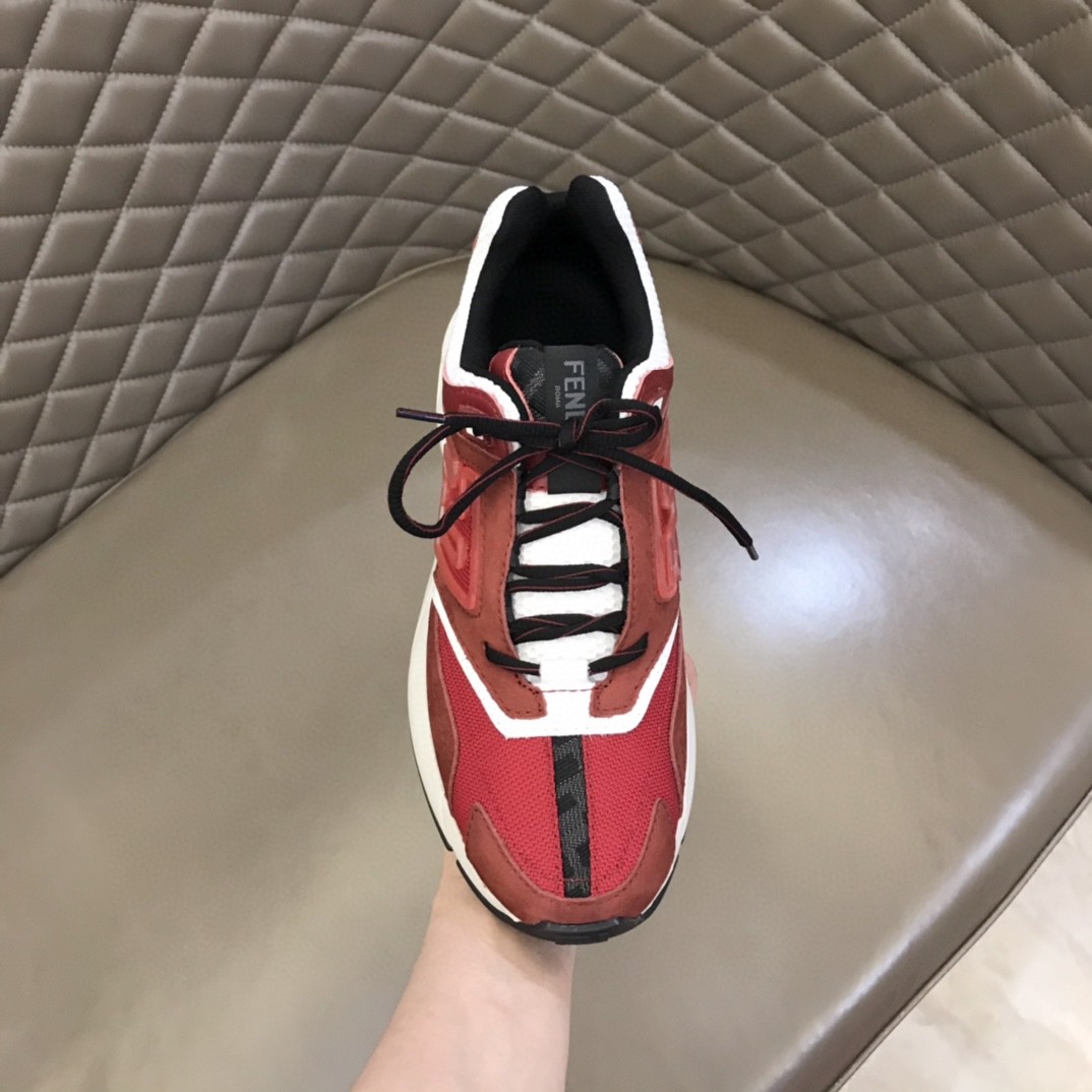 FD F**di Faster Trainers Sneakers Burgundy For Women 7E1555AKX6F1ICI