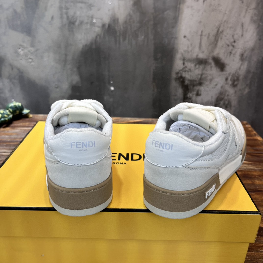 F**di FD F**di Match Low Tops Sneakers White For Women 8E8252AHH2F1FHS