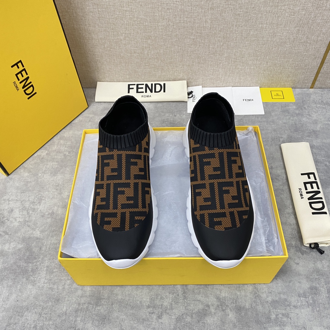 F**di FD Slip-On Sneakers Brown For Men 7E1254A7MNF17ML