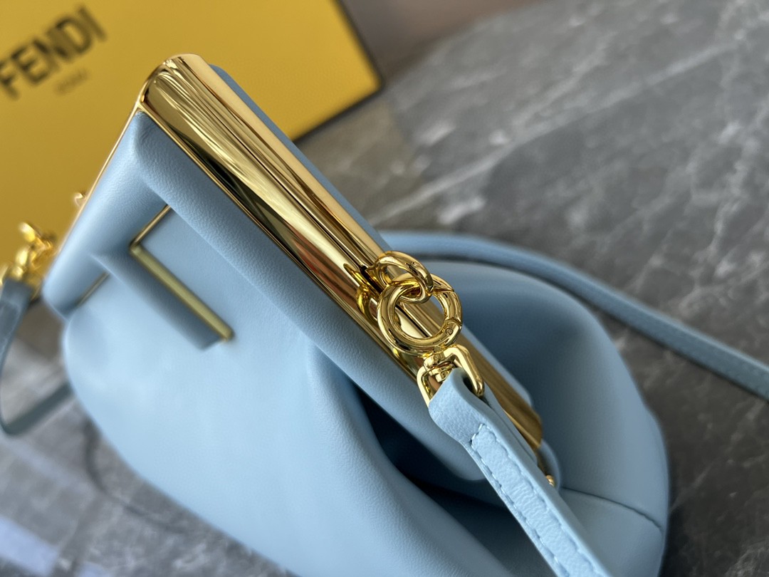 F**di FD Small First Bag Blue/Beige/ Purple For Women 26cm/10.3in 8BP129ABVEF1993