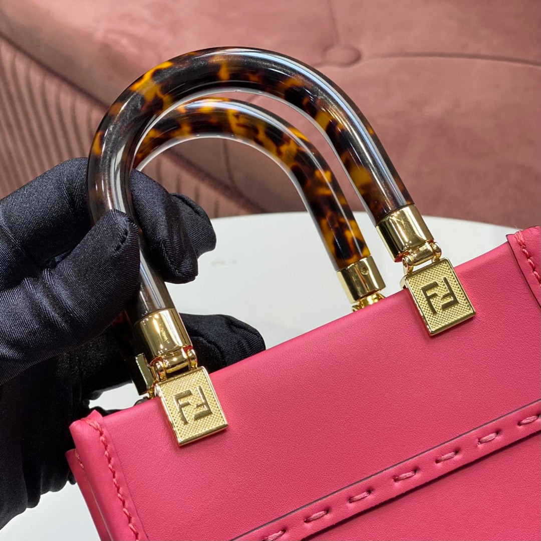 F**di FD Sunshine Mini Shopper Bag Pink For Women 7.1 in/ 18 cm 8BS051ABVLF1HB7