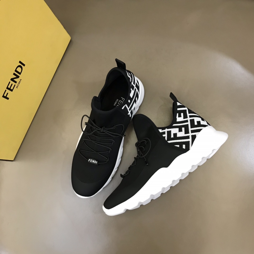 F**di FD Technical Mesh High-Tops Sneakers White For Men