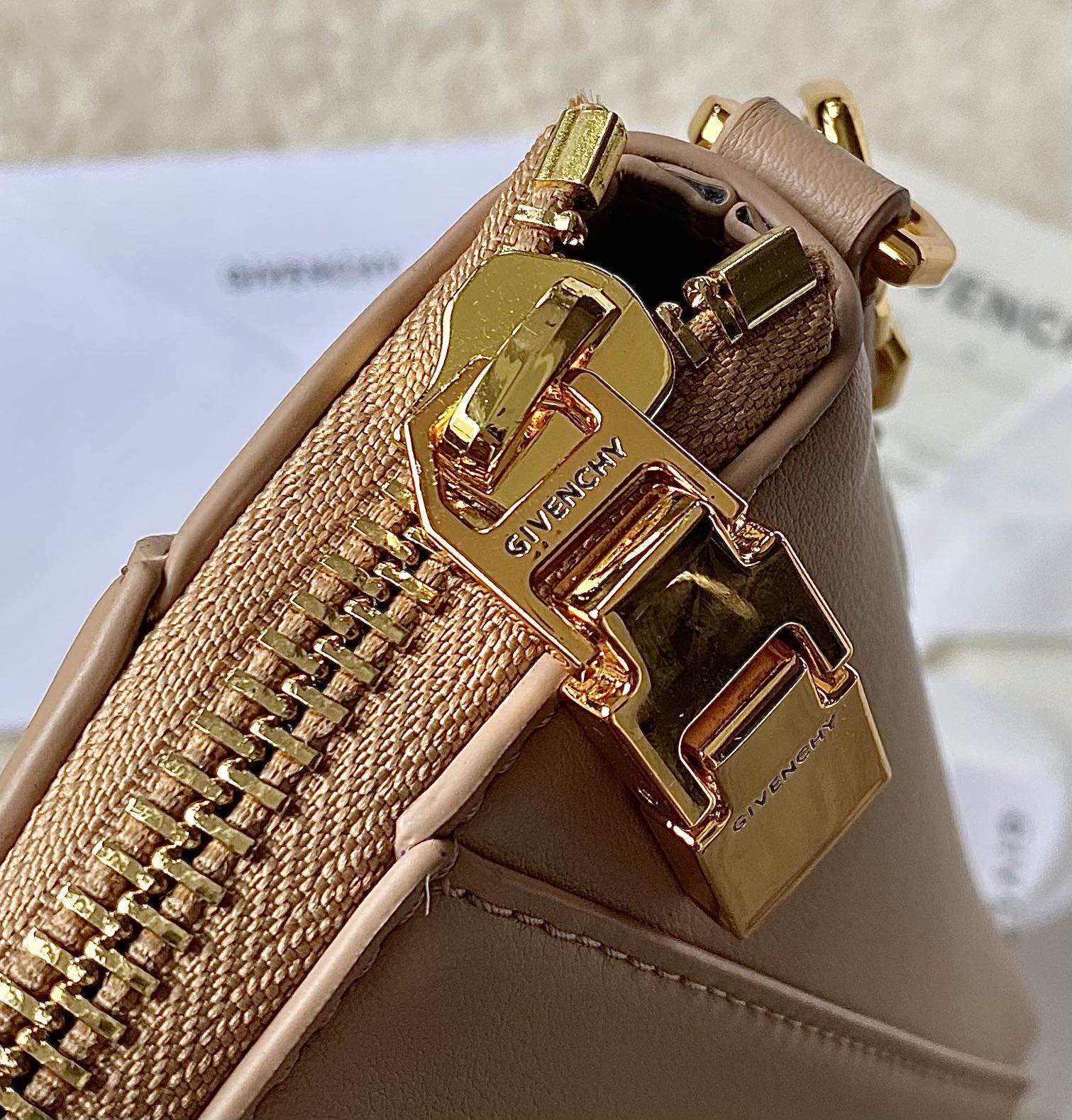 Givenchy Mini Antigona Sport Bag Brown/Black/Beige For Women 8.7in/22cm BB50NVB1HT-001