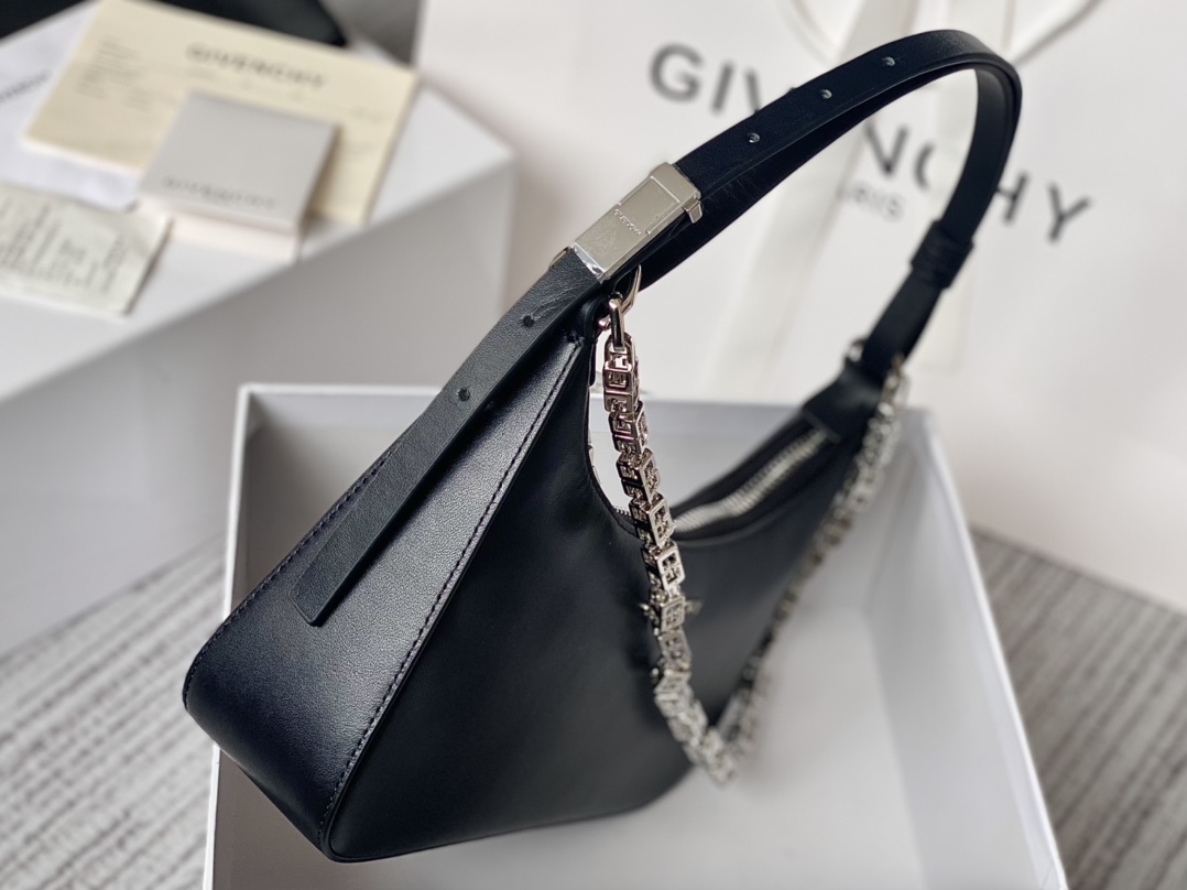 Givenchy Small Moon Cut Out Bag Black/Pink/Cream/Brown/Grey/Dark Grey For Women‎ 9.8in/25cm BB50LGB1A4-001
