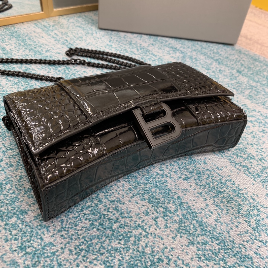 Ba1en*iaga Hourglass Wallet Silver/Grey/Gold/Green/Black For Women 7.6in/19cm 6560502UDF71000