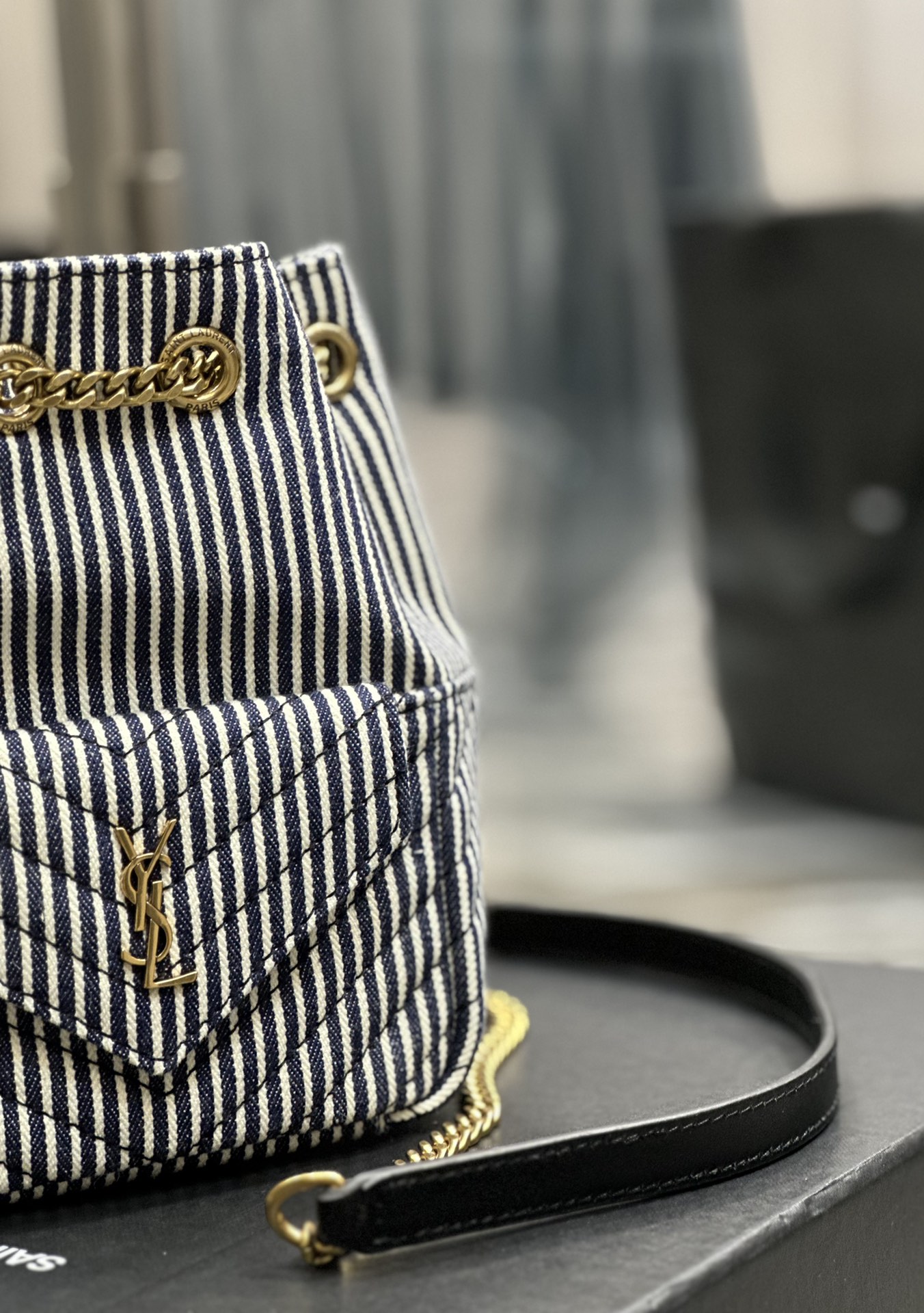 Sa1nt Lau*nt Joe Backpack Black For Women‎ 7.5in/19cm