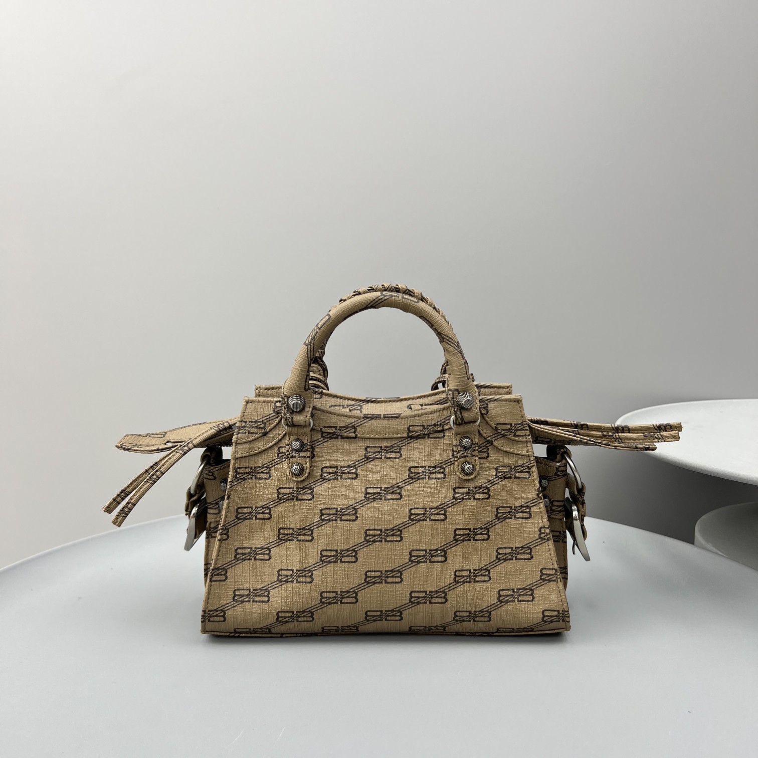 Ba1en*iaga Neo Cagole XS Handbag Blue/Caramel For Women‎ 10.2in/26cm