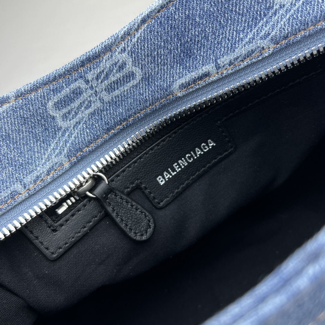 Ba1en*iaga Neo Cagole XS Handbag Blue/Caramel For Women‎ 10.2in/26cm