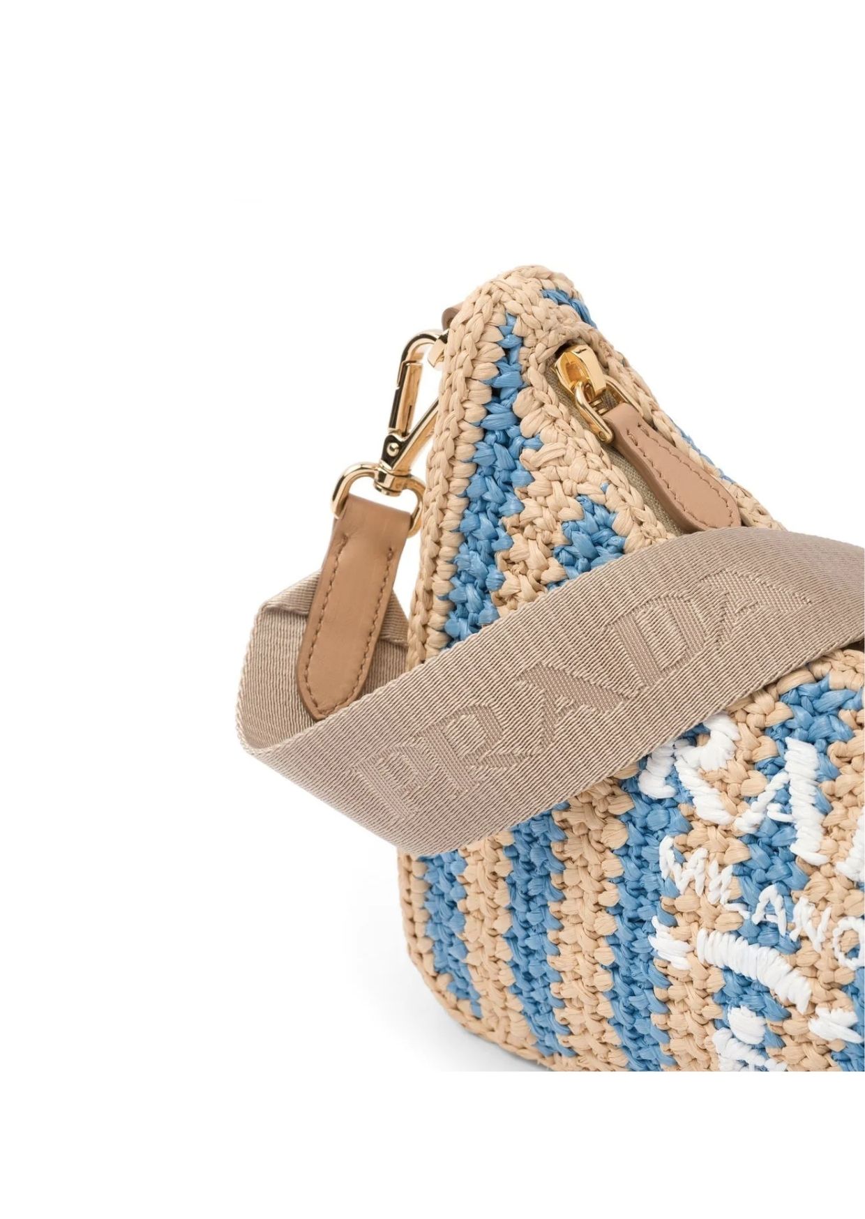 Pra*a Re-Edition 2005 Logo Bag Beige For Women 1BH204VV9R2A2T