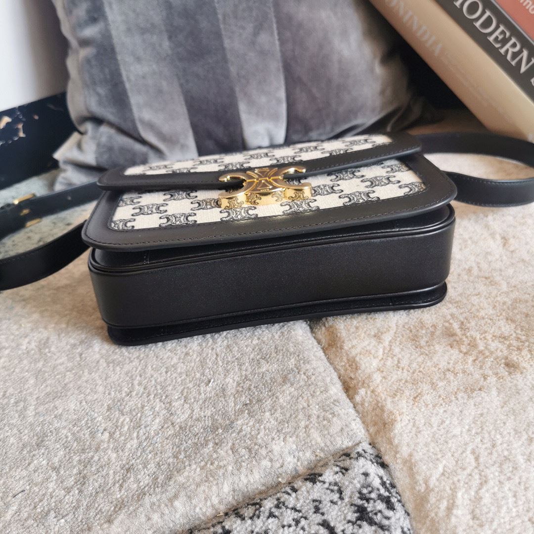 Ce1i*e Teen Triomphe Bag Black/Brown For Women‎ 7in/18.5cm