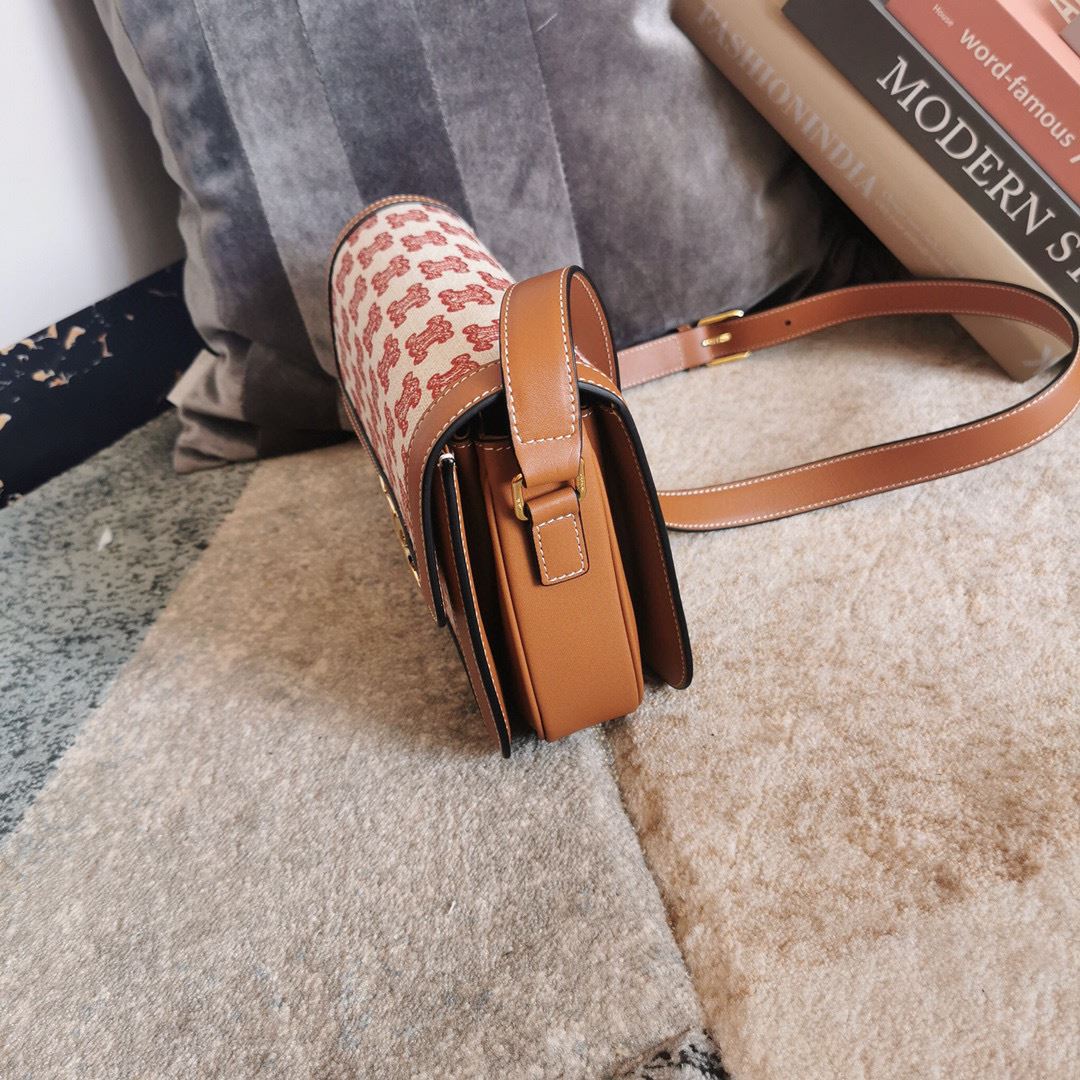 Ce1i*e Teen Triomphe Bag Black/Brown For Women‎ 7in/18.5cm