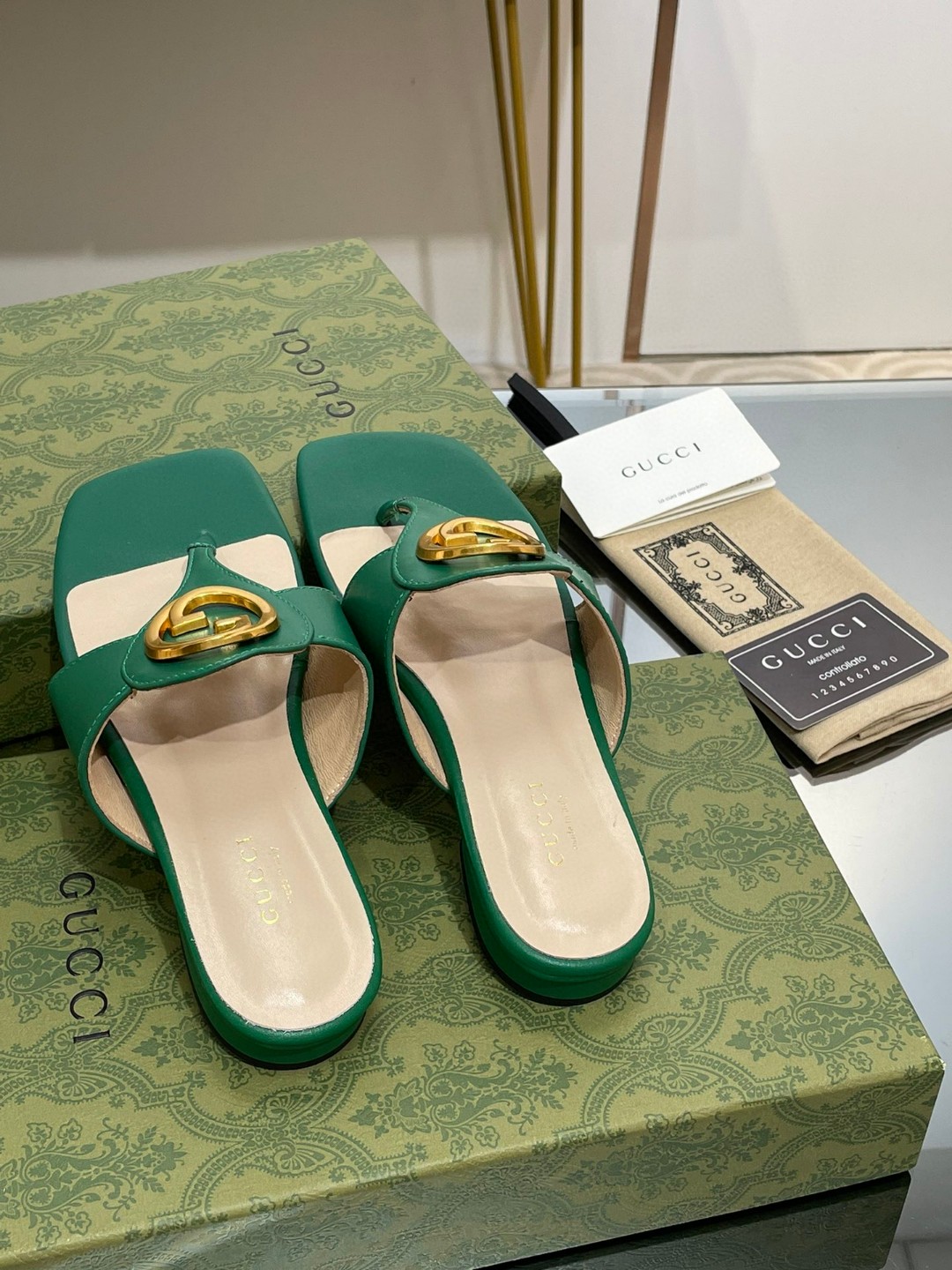Gvc*1 Blondie Thong Sandal Green For Women ‎‎