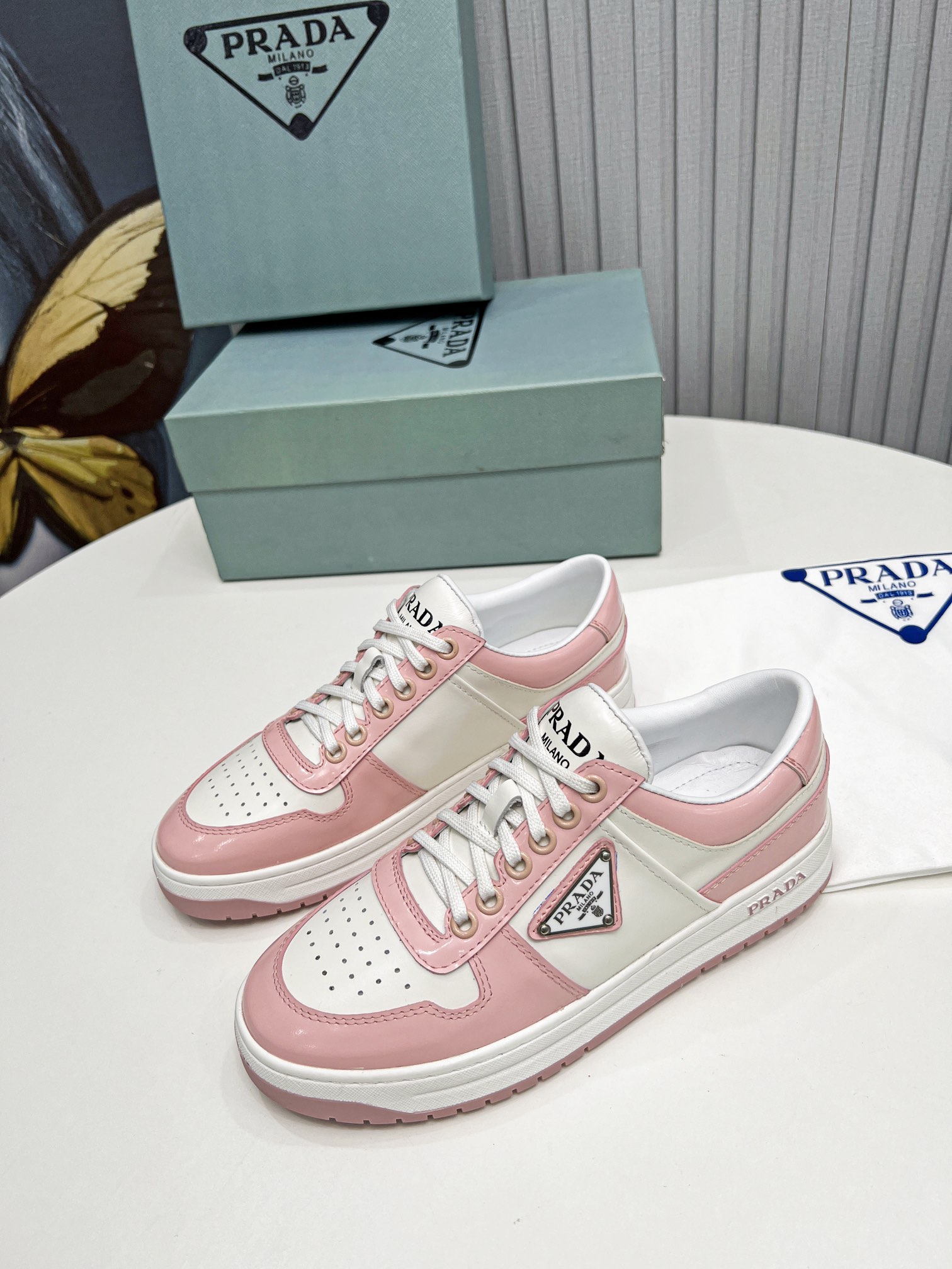 Pra*a Downtown Sneakers Pink For Women 1.2 in/ 3 cm
