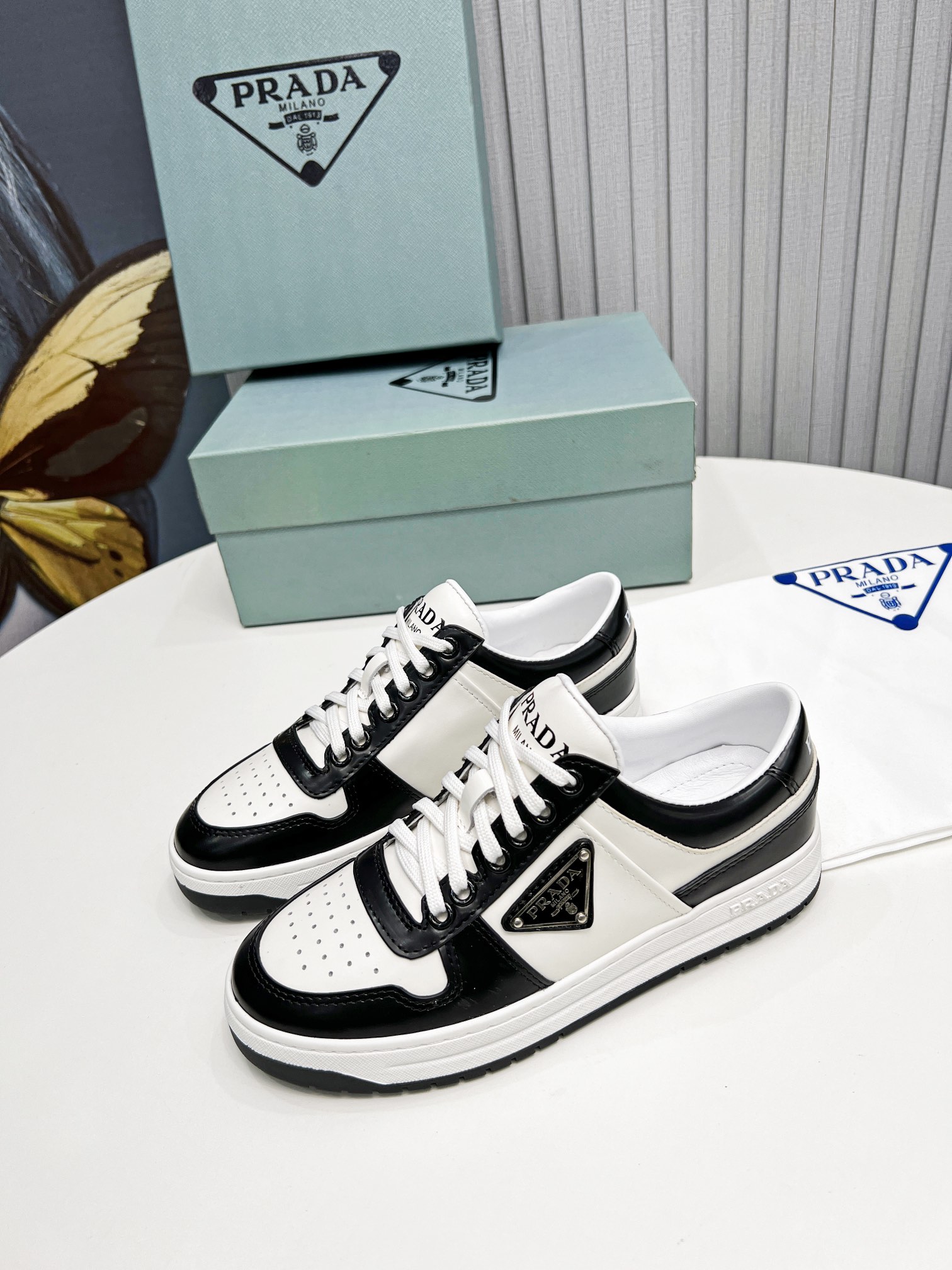 Pra*a Downtown Sneakers Black For Women 1.2 in/ 3 cm 1E792M_3LKG_F0964_F_030