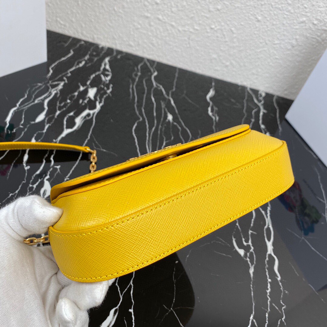 Pra*a Shoulder Bag Pink/Yellow/Blue For Women 8.6 in / 22 cm