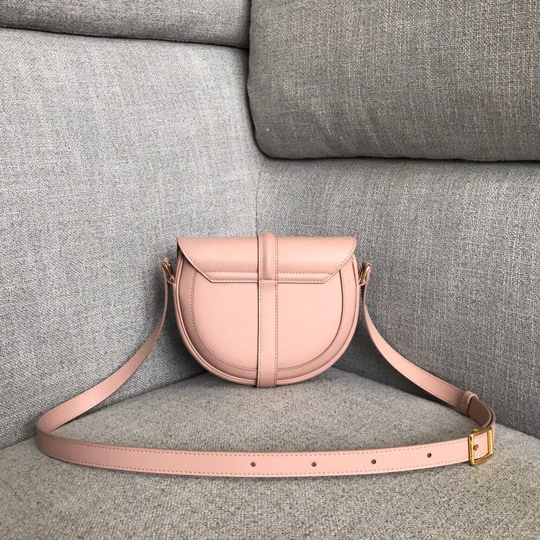 Ce1i*e Small Besace 16 Bag In Satinated Black/White/Light Pink For Women‎ 7in/19cm 188013BEY.38NO