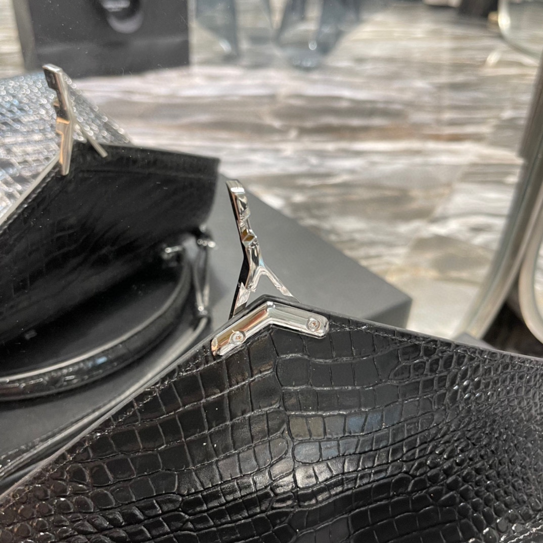 Sa1nt Lau*nt Cassandra Medium Top Handle Bag Black/Burgundy/Green/Grey/Light Yellow For Women 9.6in/24.5cm 6239310SX0W2045