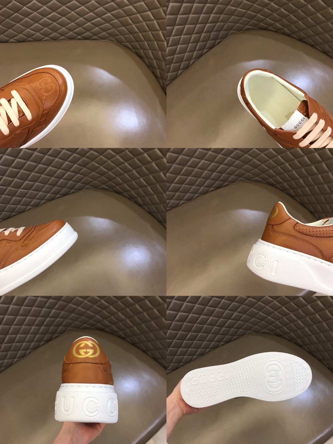 Gvc*1 GG Sneaker Brown For Men 726544 AABBV 2742