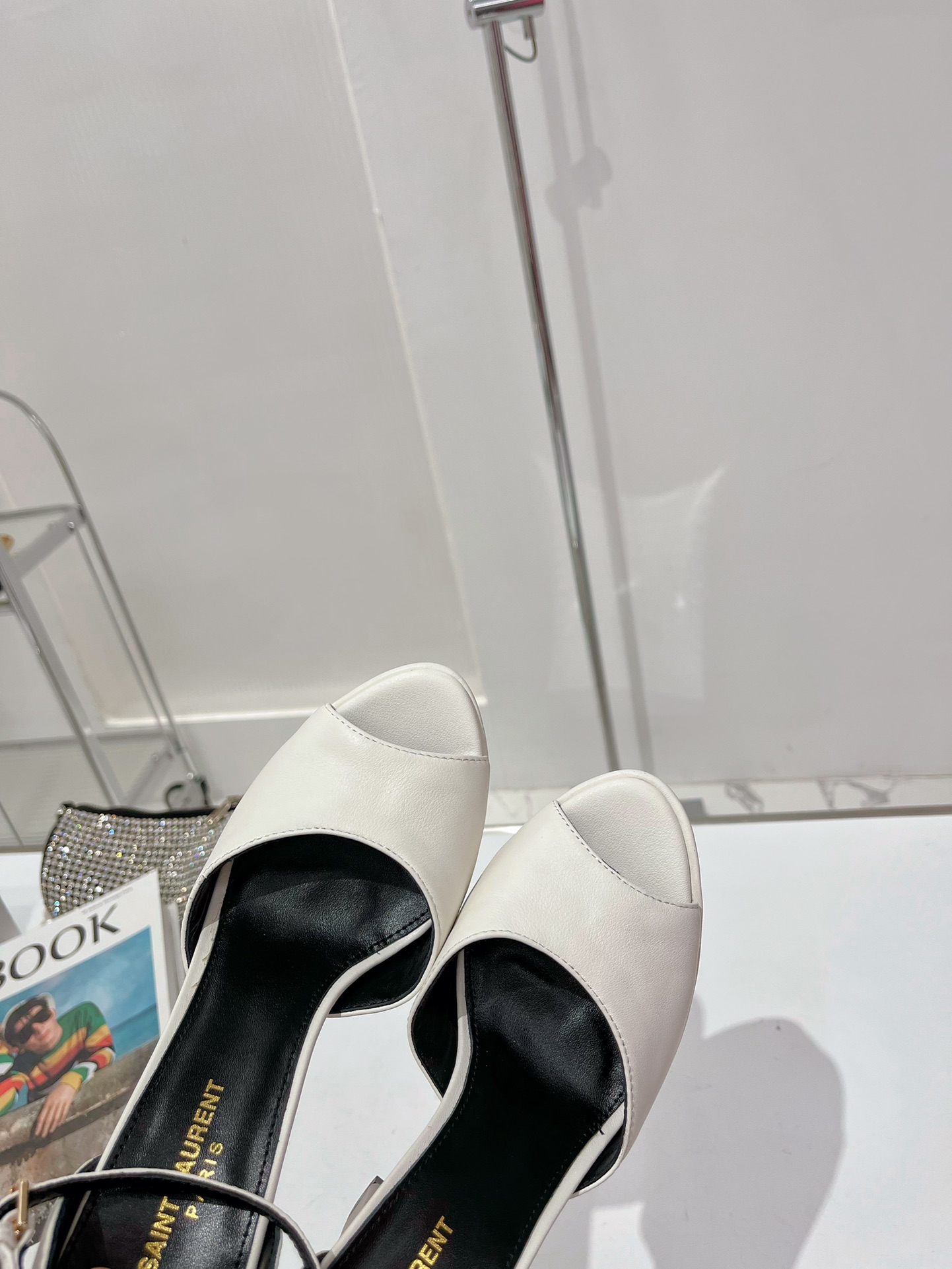 Sa1nt Lau*nt Jodie Platform Sandals In Smooth White For Women 650258AAAOE1906