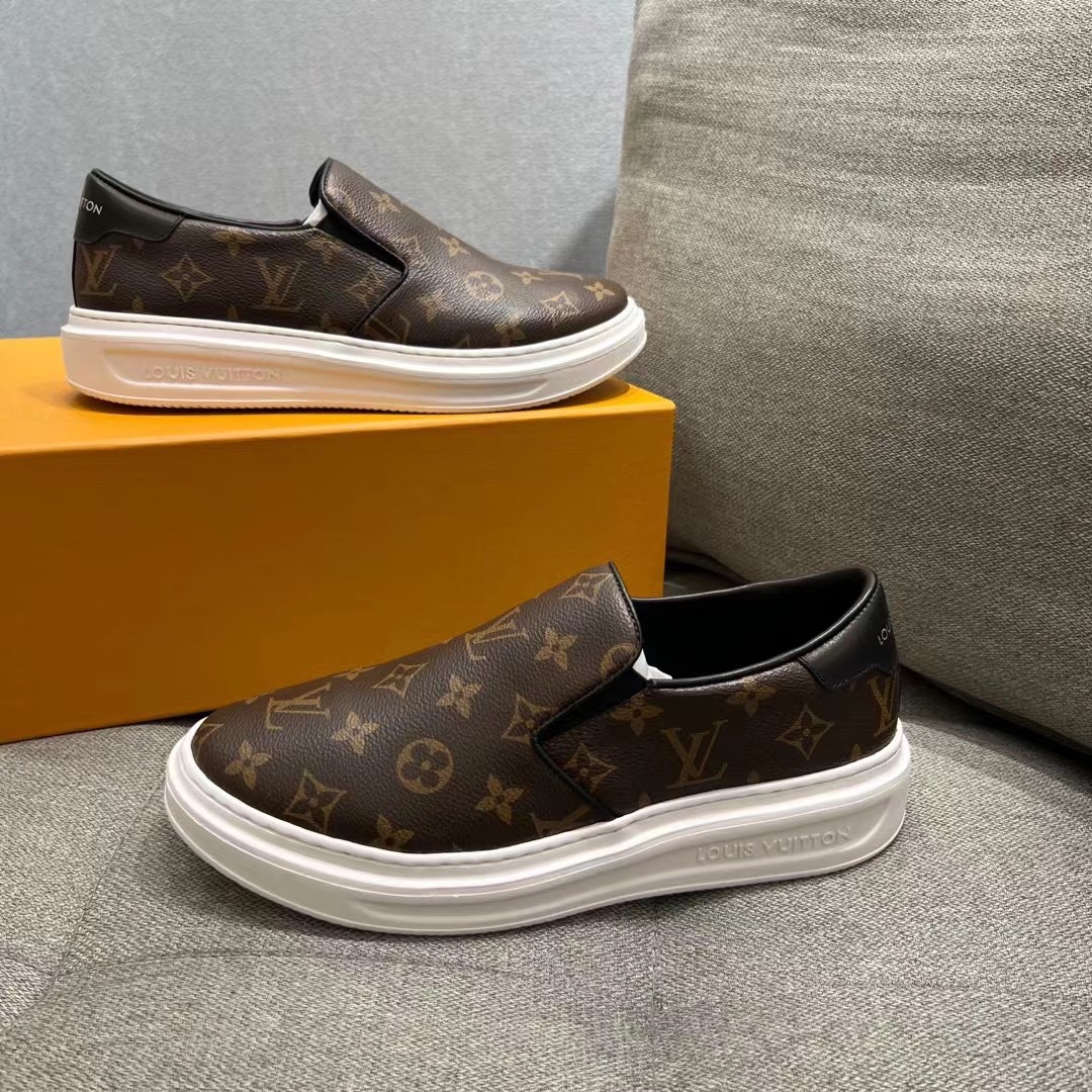 L0vis Vvtt0n Beverly Hills Slip On Brown For Men