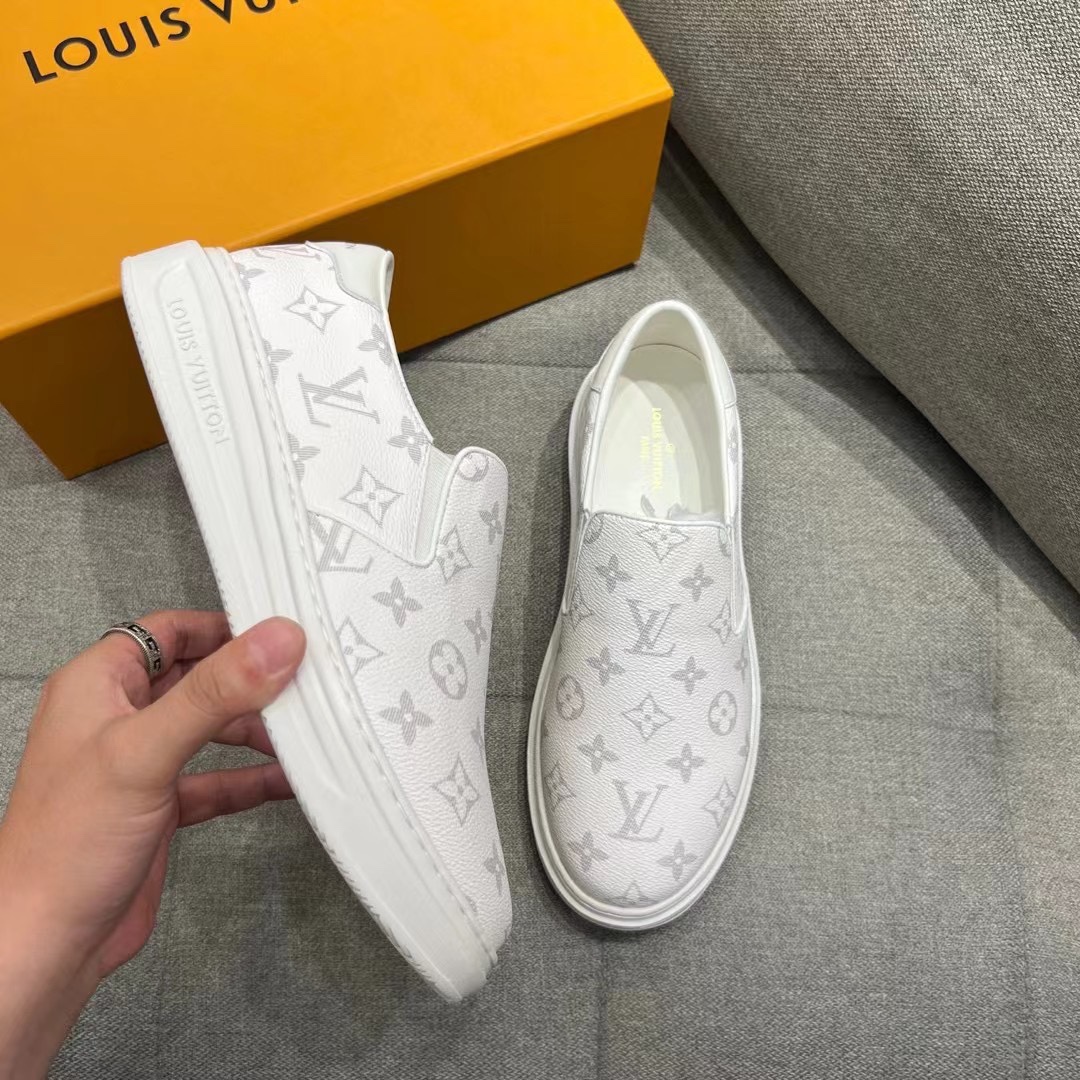 L0vis Vvtt0n Beverly Hills Slip On White For Men