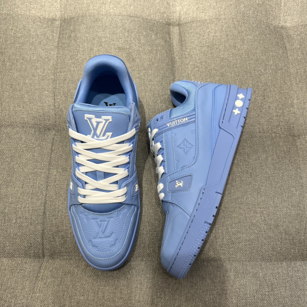L0vis Vvtt0n LV Trainer Sneaker Blue For Men 1AARFU