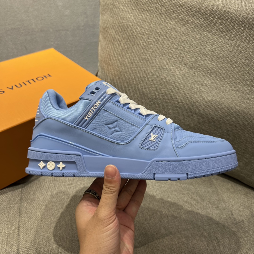 L0vis Vvtt0n LV Trainer Sneaker Blue For Men 1AARFU