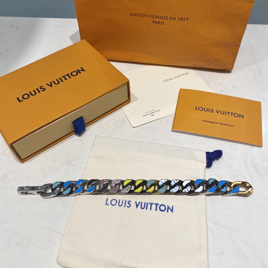 L0vis Vvtt0n Cuban Chain Bracelet Multicolor