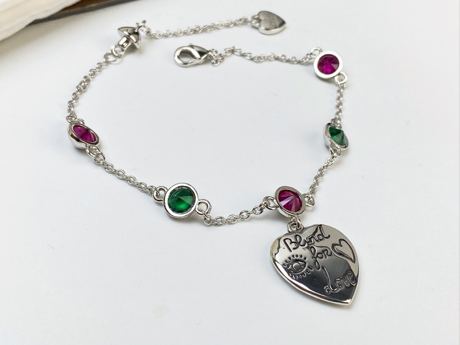 Gvc*1 Heart-Eye Bracelet Silver For Women