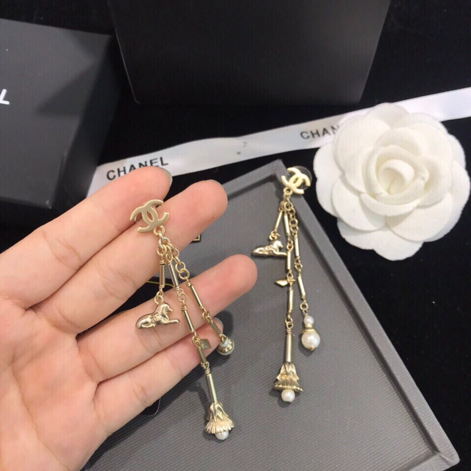 Long Tassel Earrings Gold For Women
