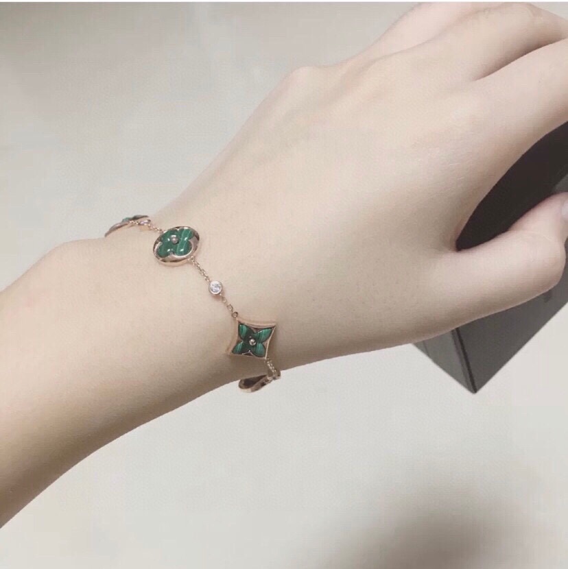 L0vis Vvtt0n Natural Malachite Bracelet Green For Women
