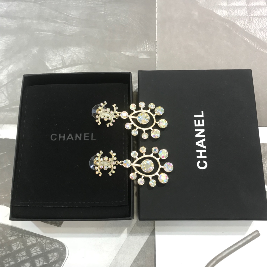 Ch**el Round Earrings Gold For Women