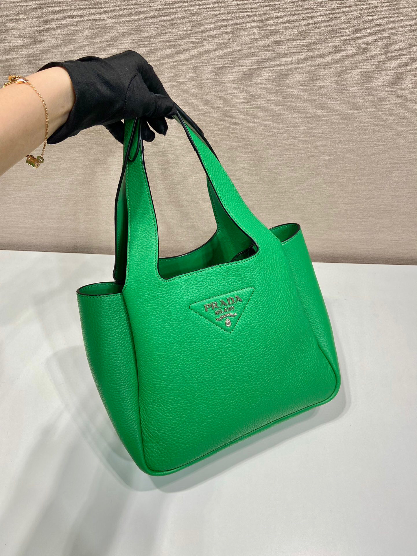 Pra*a Medium Handbag In Green For Women 9.8 in/ 25cm