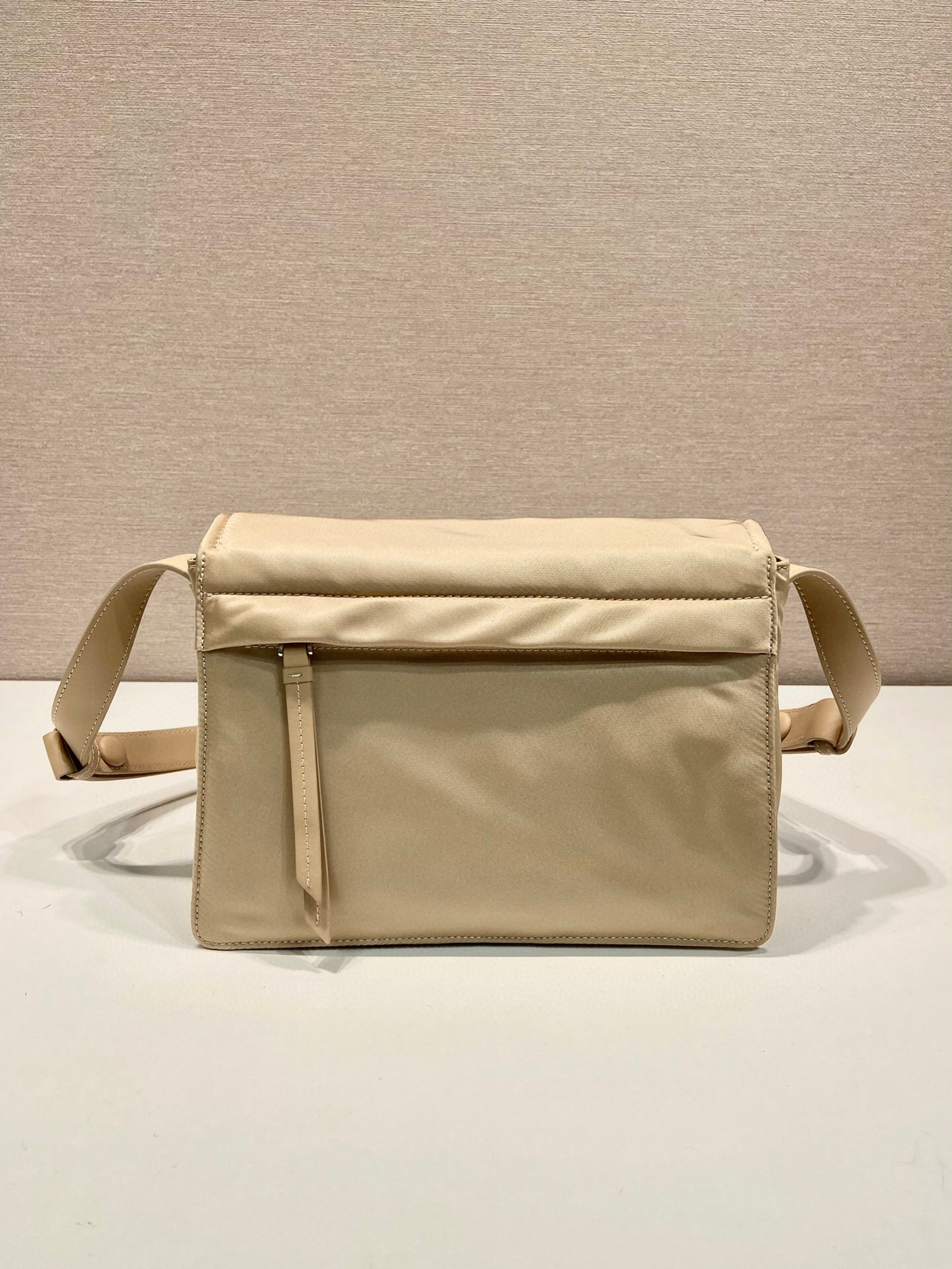 Pra*a Small Padded Shoulder Bag In Beige/Pink For Women 9.1in/ 23cm 1BD313_RDLN_F0F24_V_OOO