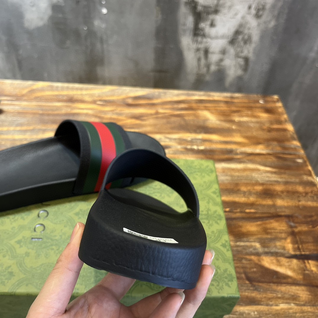 Gvc*1 Web Rubber Slide Sandal Black For Men 429469 GIB10 1098