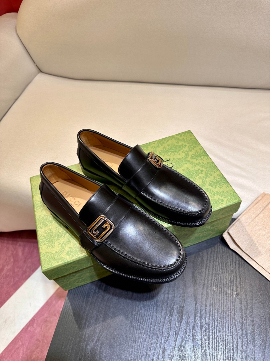 Gvc*1 Interlocking G Loafer Black For Men