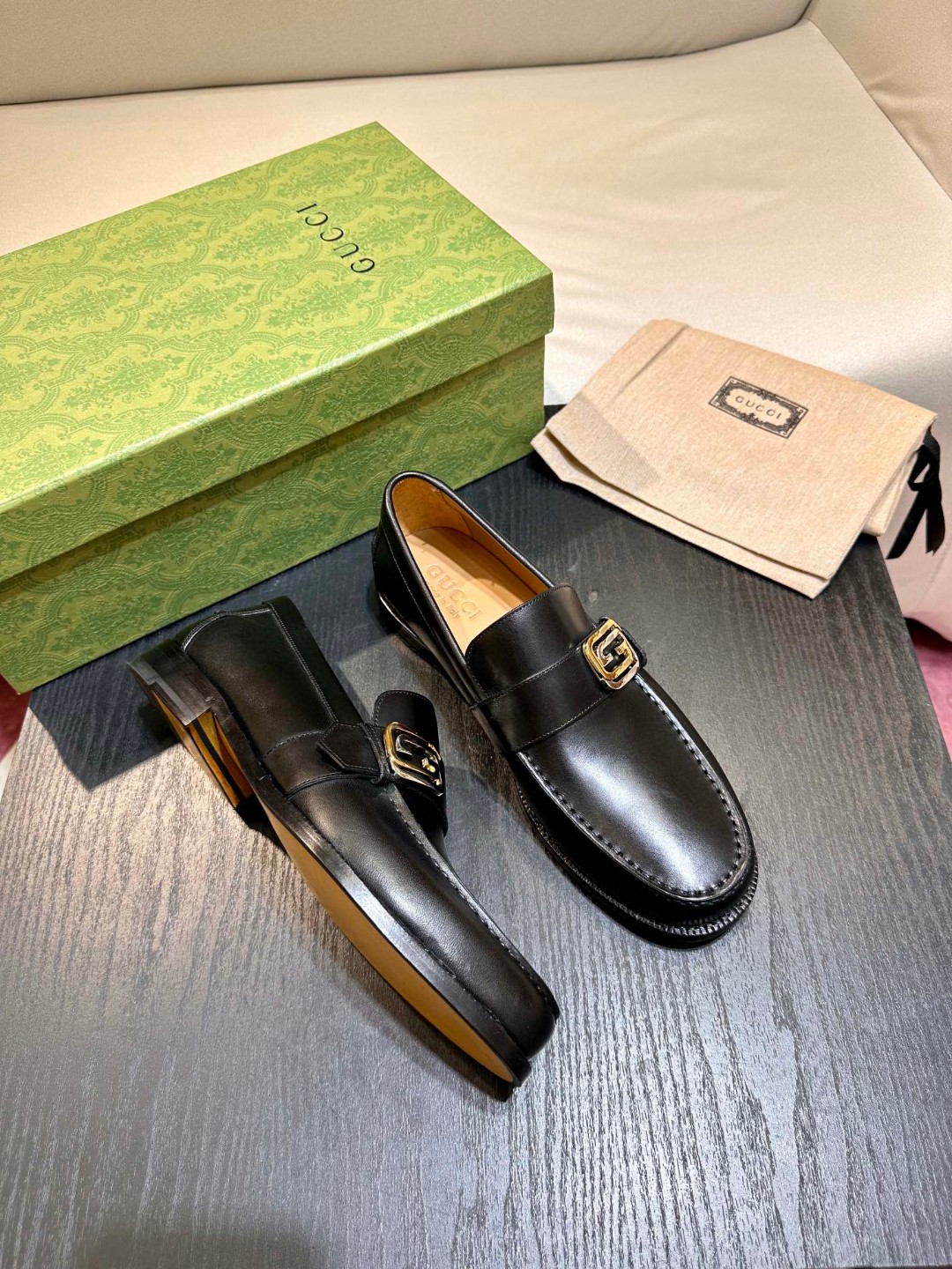 Gvc*1 Interlocking G Loafer Black For Men