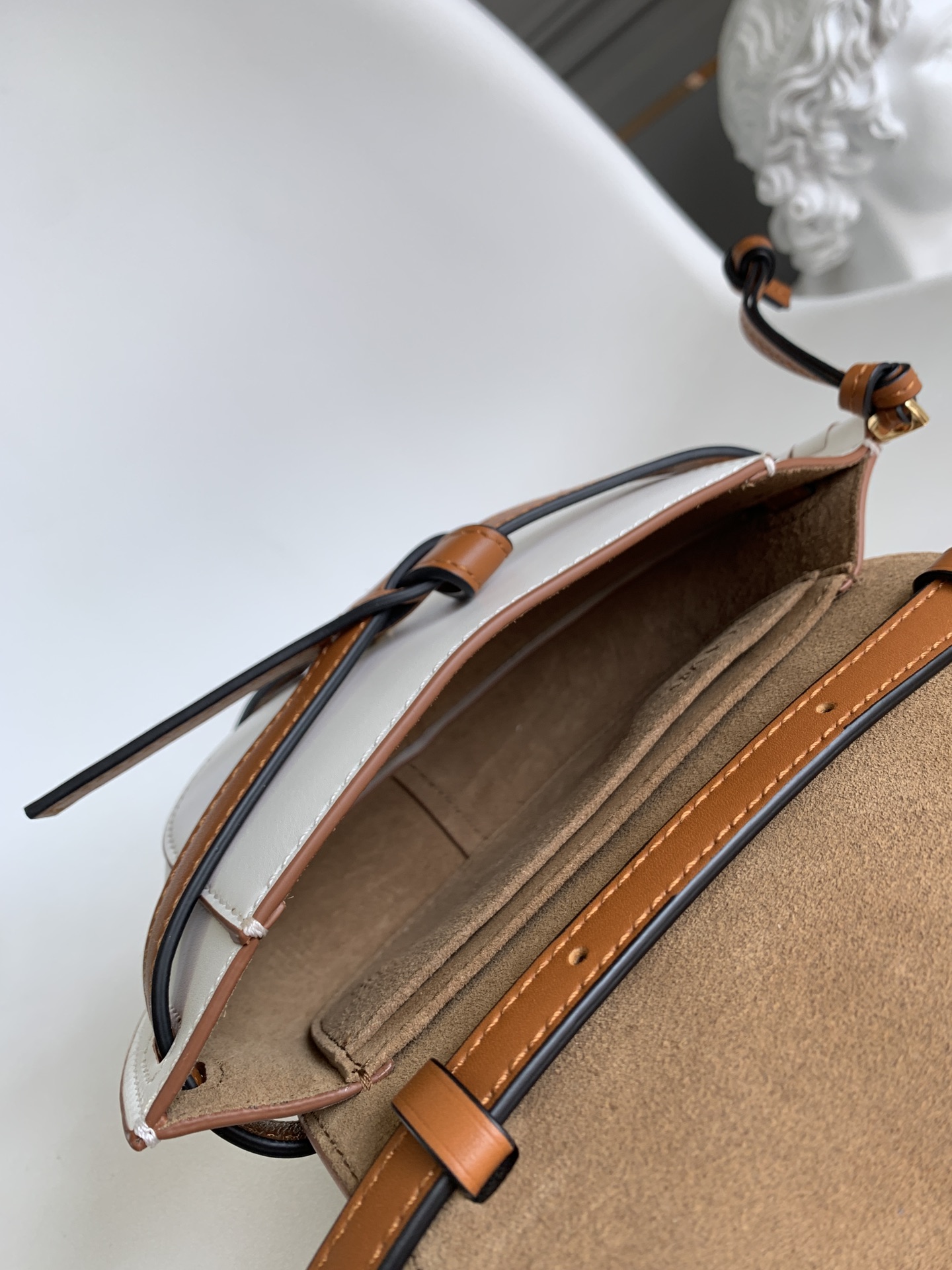 L0ew* Mini Gate Dual Bag Beige/Brown For Women 8.3in / 21cm