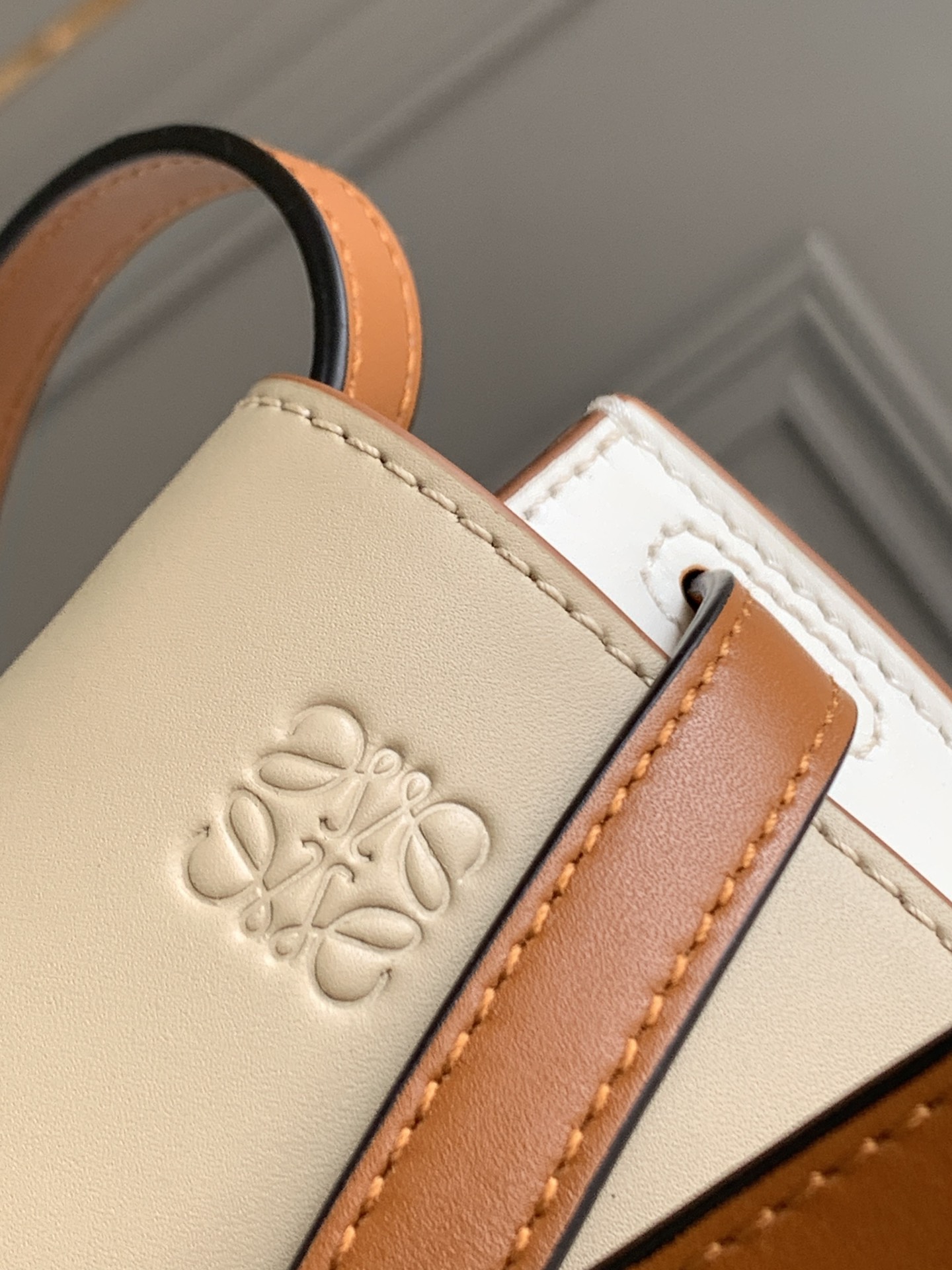 L0ew* Mini Gate Dual Bag Beige/Brown For Women 8.3in / 21cm