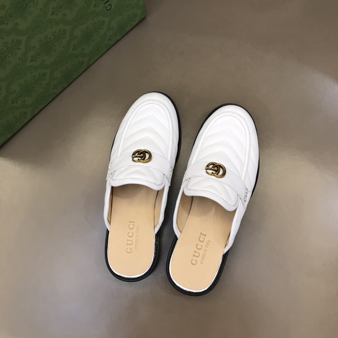 Gvc*1 Slipper With Interlocking G White For Men