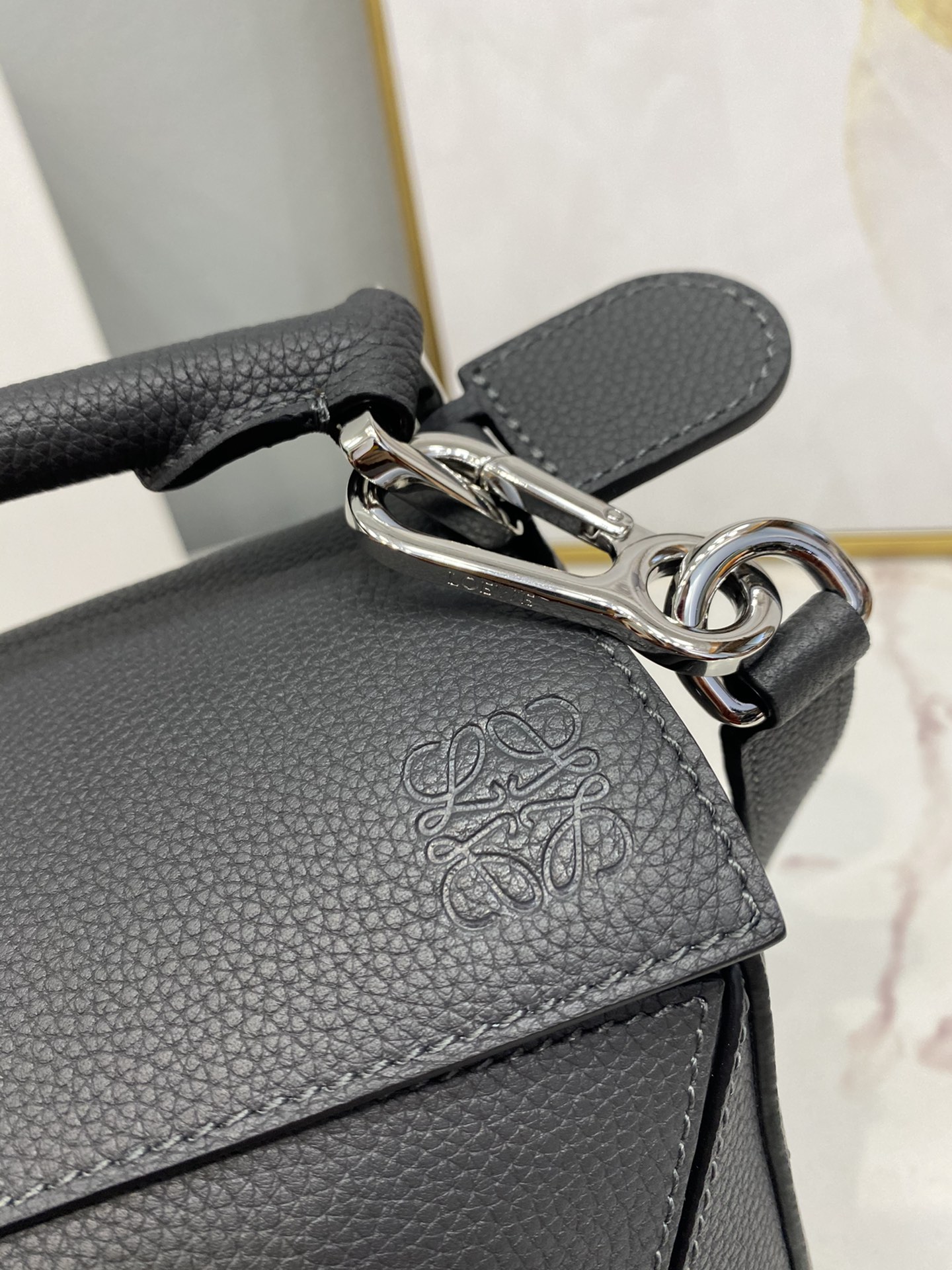 L0ew* Small Puzzle Bag Pink/Grey/Brown/Blue For Women 9.4in / 24cm