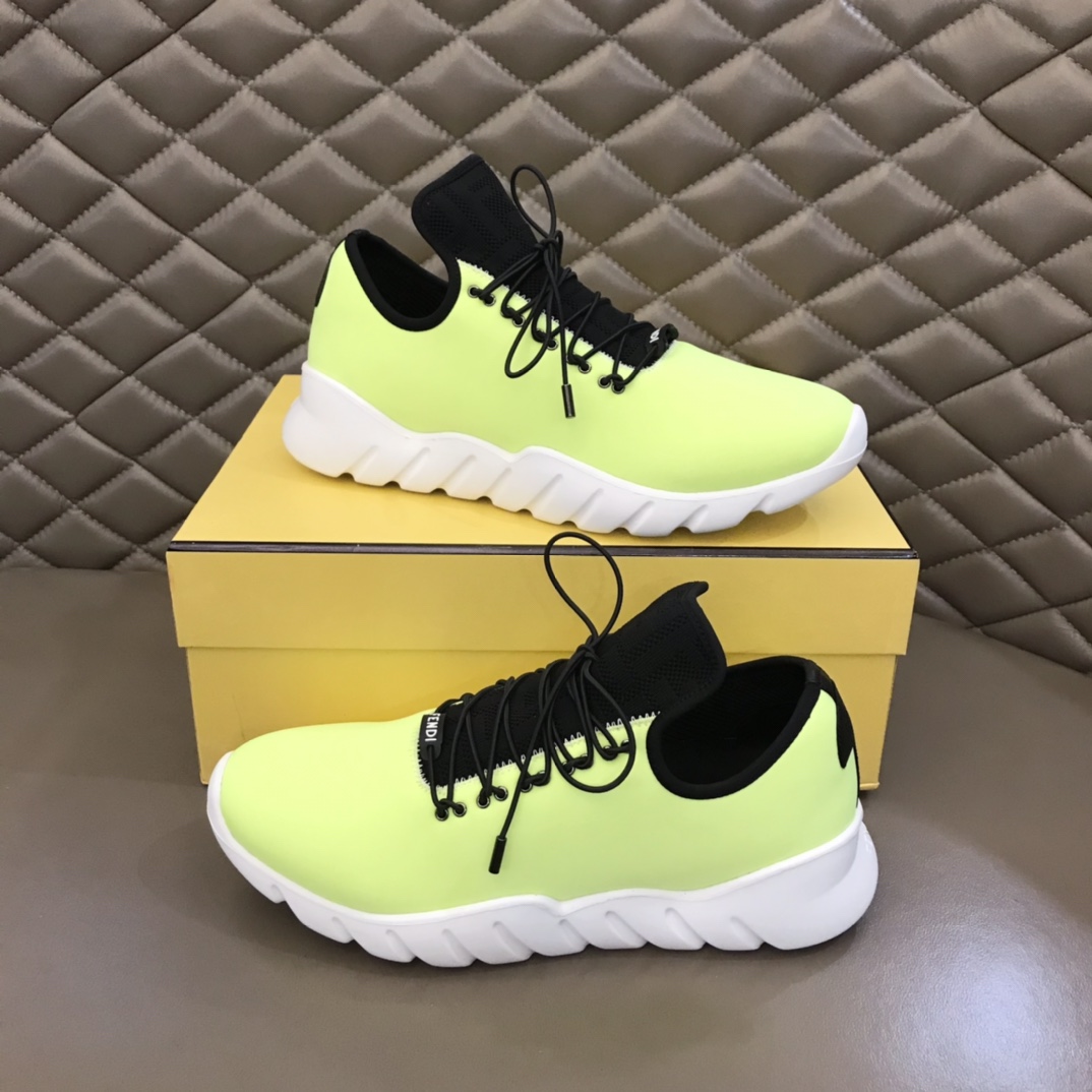 F**di FD Faster Trainers Light Green For Men