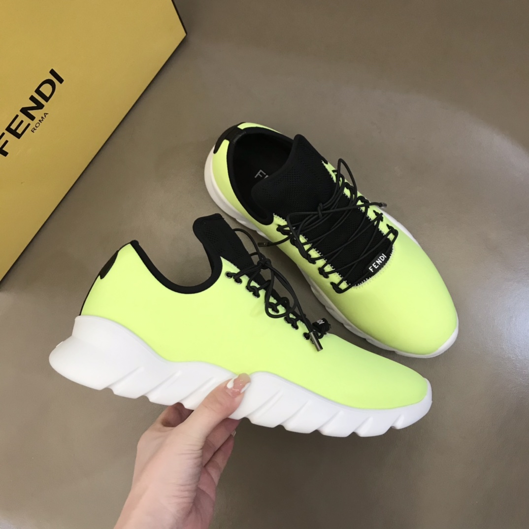 F**di FD Faster Trainers Light Green For Men